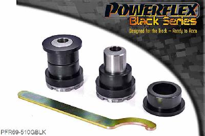 PFR69-510GBLK, Subaru Impreza WRX and STi (2011-) Rear Upper Arm Inner Front Bush ADJUSTABLE, This bush is designed to replace the rear upper control arm front bush and is engineered to provide on car CAMBER adjustment with a range of +/- 1.0 degree, as well as being of a low compliance design. This bush must be used in conjunction with PFR69-511GBLK., 2 stuk(s) benodigd  per auto, 2 stuk(s) in verpakking, prijs per set van 2 stuk(s)