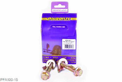 PFA100-15, Toyota Corolla (2003 - 2008) PowerAlign Camber Bolt Kit (15mm), Kit contains 2 camber bolts, tab washers and nuts. Camber adjusting bolt to replace the original 15mm bolt.  Why not add our Magnetic Camber Gauge to your tool kit so that you can make pit garage adjustments to your suspension using PowerAlignCamber Bolts....ClickHEREfor more information. 15mm, 1 stuk(s) benodigd  per auto, 1 stuk(s) in verpakking, prijs per set van 1 stuk(s)