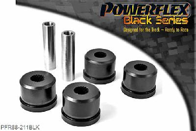 PFR88-211BLK, Volvo 240 (1975 - 1993) Rear Trailing Arm To Axle Bush, PFR88-211 is a complete bush that fits into the original outer shell, PFR88-219 insert fits into the voids of the original bush.- OE Nr 1229165, 2 stuk(s) benodigd  per auto, 2 stuk(s) in verpakking, prijs per set van 2 stuk(s)