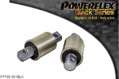 PFF88-601BLK, Volvo S60 (2001-2009), V70-Mk2, S80-Mk1 (2000-2007) Front Lower Wishbone Front Bush, This part replaces OE numbers: 9465971 and 9443882. Testing during the development of this new part has proven an increased stiffness of 90% vs. the original rubber bush up to 3mm displacement, whilst also allowing free rotation of the sleeve for improved suspension performance and increased longevity., 2 stuk(s) benodigd  per auto, 2 stuk(s) in verpakking, prijs per set van 2 stuk(s)