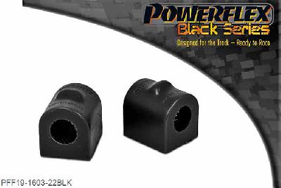PFF19-1603-22BLK, Volvo S80 (2007 - 2015) Front Anti Roll Bar To Chassis Bush 22mm, Please check bar diameter before ordering. Replaces Ford part numbers 1478582, 1683481, 1686183, 1715440, , 1718026, 1872133. Land Rover part number LR030743 22mm, 2 stuk(s) benodigd  per auto, 2 stuk(s) in verpakking, prijs per set van 2 stuk(s)