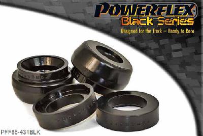 PFF85-431BLK, VW Golf MK4 (1997 - 2004) R32/4motion Front Strut Top Mount Bush -10mm, This part replaces OE number: 1J0412331C and has been designed to give an extra 10mm of lowering when fitted as it allows the strut to sit higher into the body of the top mount. These new top mounts ship complete with new top cap spacers, made using our Black material - this additional part means no more modifying of original parts is required. If you wanted to fit our top mounts without the ride height change, you would need to fit part number PFF85-430BLK -10mm, 2 stuk(s) benodigd  per auto, 2 stuk(s) in verpakking, prijs per set van 2 stuk(s)