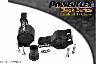 PFF85-502GBLK, VW Scirocco Mk3 (2008-) Front Wishbone Rear Bush Anti-Lift & Caster Offset, This polyurethane bush fits into the rear position of the front arm and provides anti-lift properties and 1 of caster offset. It is designed to complement PFF85-501G that fits into the front position of the same arm to provide +/- 0.5 degrees of camber adjustment.   This part replaces OE number: 1K0199231J, 1K0199232J  & 1K0199231K,1K0199232K that includes the original bracket and rubber bush., 2 stuk(s) benodigd  per auto, 2 stuk(s) in verpakking, prijs per set van 2 stuk(s)