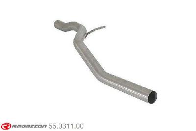 55.0311.00, Audi A5 (typ 8T) 2007- Sportback 2.0TDi (125kW) Quattro 09/2009-2012, Stainless steel centre pipeCut of the original centre silencer towards the rear silencer. The installation on the original rear silencer requires a modification of the original coupling. outer input diameter 55mm pipe outer diameter 55mm outer outlet diameter 55mm