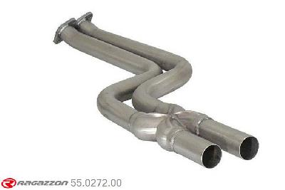55.0272.00, BMW Z4 (E89) 23i (150kW) - 30i (190kW) 05/2009-2012, Stainless steel centre pipe group NCut of the original centre silencer towards the rear silencer. The installation on the original rear silencer requires a modification of the original coupling. pipe outer diameter 55mm outer outlet diameter 55mm
