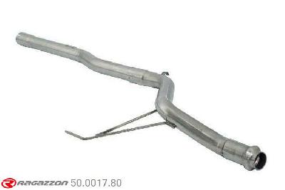 50.0017.80, Fiat Bravo (typ182) 1.9 JTD 105 (77Kw) 1995 - 2006, Stainless steel centre pipe group NCut of the original centre silencer towards the rear silencer. The installation on the original rear silencer requires a modification of the original coupling. inner input diameter 53mm pipe outer diameter 54mm