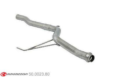50.0023.80, Fiat Bravo (typ182) 1.9 TD (55/74kW) 11/1996 - 2006, Stainless steel centre pipe group NCut of the original centre silencer towards the rear silencer. The installation on the original rear silencer requires a modification of the original coupling. inner input diameter 48mm pipe outer diameter 54mm