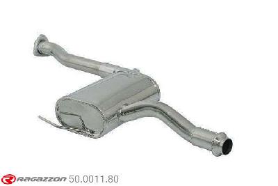 50.0011.80, Fiat Coupe (typ175) 2.0 16V (104kW) 11/1993 - 1996, Stainless steel centre silencerCut of the original centre silencer towards the rear silencer. The installation on the original rear silencer requires a modification of the original coupling. pipe outer diameter 54mm
