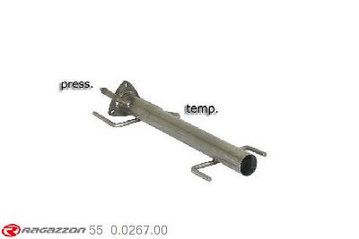 55.0267.00, Fiat Croma 2.4 Multijet 20V DPF (147kW) 2005-04/2010, Stainless steel 2nd cat replacement pipe + particulate filter replacement pipe group nAll original probes placements available, with only one pressure probe placement - Compatible with the original line. pipe outer diameter 54mm outer outlet diameter 55mm
