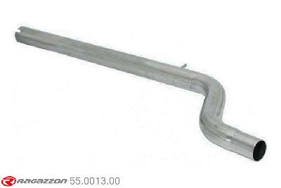 55.0013.00, Fiat Punto (typ176) 1.2 16V Sporting 1997 - 12/1998, Stainless steel centre pipe group NCut of the original centre silencer towards the rear silencer. The installation on the original rear silencer requires a modification of the original coupling. inner input diameter 45mm with reduction to  43mm pipe outer diameter 45mm outer outlet diameter 40mm