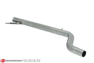 55.0014.00, Fiat Punto (typ176) 1.4 GT Turbo (96kW) 1998 -, Stainless steel centre pipe group NCut of the original centre silencer towards the rear silencer. The installation on the original rear silencer requires a modification of the original coupling. inner input diameter 56mm pipe outer diameter 60mm outer outlet diameter 55mm