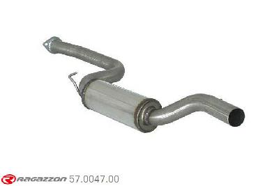57.0047.00, Ford Focus II 2.5 ST (165Kw) 01/2005 -, Stainless steel centre silencerCut of the original centre silencer towards the rear silencer. The installation on the original rear silencer requires a modification of the original coupling. pipe outer diameter 60mm outer outlet diameter 60mm