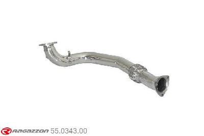 55.0343.00, Lancia Delta 2.0 Turbo HF Integrale 16V (144 / 147kW) 1989-1991, Stainless steel front pipe with flexible - Oversized exhaust pipe diameter 70 mm - install with 55.0344.00 + 58.0604.00Oversized exhaust pipe diameter. Not compatible with the pipe diameter of the original centre silencer., To be instaled together with 55.0344.00 + 58.0604.00 pipe outer diameter 70mm
