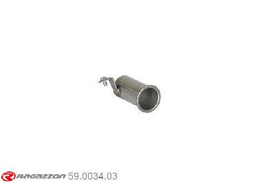59.0034.03, Landrover Evoque 2.2 TD4 5 doors (110kW) 04/2011-, 84mm round stainless steel right tailpipe - Original spare part Evoque LR026328 necessary for the right exit