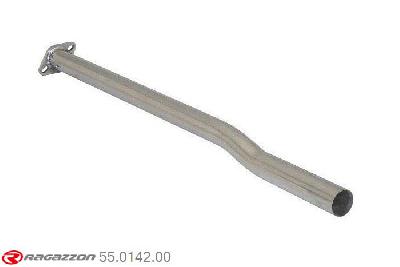 55.0142.00, Mini R50 One 1.6 I (66Kw) + Restyling 09/2001 - 10/2006, Stainless steel centre pipeCut of the original centre silencer towards the rear silencer. The installation on the original rear silencer requires a modification of the original coupling. pipe outer diameter 50mm outer outlet diameter 50mm