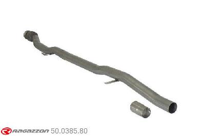 50.0385.80, Mini R55 Clubman JCW 1.6 (155kW) 11/2007-, Stainless steel flexible with centre pipe group NCut and connection - The reduction for the installation on the original rear muffler is included. pipe outer diameter 60mm outer outlet diameter 60mm