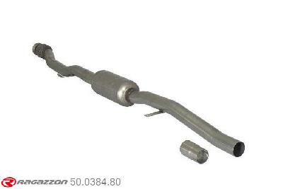 50.0384.80, Mini R55 Clubman JCW 1.6 (155kW) 11/2007-, Stainless steel flexible with centre silencerCut and connection - The reduction for the installation on the original rear muffler is included. pipe outer diameter 60mm outer outlet diameter 60mm