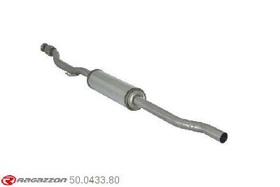 50.0433.80, Mini R55 Clubman One 1.6 (72kW) 2010-, Stainless steel flexible with centre silencer - to be installed with 58.0608.05 rear silencerCut of the original centre silencer towards the rear silencer. The installation on the original rear silencer requires a modification of the original coupling., To be instaled together with 58.0608.05 pipe outer diameter 50mm outer outlet diameter 42mm