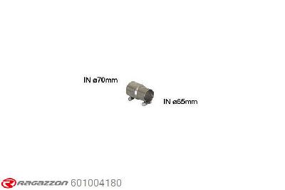 601004180, Mini R60 Countryman ALL4 1.6 JCW (160kW) 2012-, Connecting sleeve for the installation of 55.0361.00 / 54.0253.00 on the original rear muffler