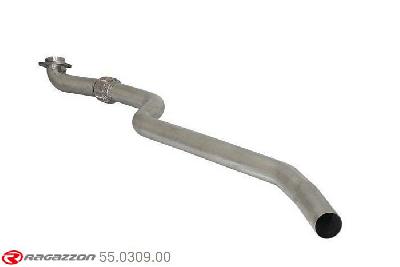 55.0309.00, Opel GT 2007- 2.0 16V Turbo (194kW) 2007-, Stainless steel centre pipe group N - Oversized exhaust pipe diameter 70 mmCut of the original centre silencer towards the rear silencer. The installation on the original rear silencer requires a modification of the original coupling. pipe outer diameter 70mm outer outlet diameter 70mm