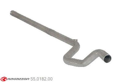 55.0182.00, Renault Clio III 1.2 16V (55kW) 2005-, Stainless steel centre pipe group NCut of the original centre silencer towards the rear silencer. The installation on the original rear silencer requires a modification of the original coupling. inner input diameter 45mm pipe outer diameter 45mm outer outlet diameter 45mm