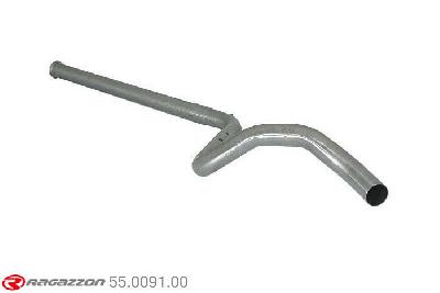 55.0091.00, Renault Megane II 2.0 16V RS (165Kw) 2002-, Stainless steel centre pipe group NCut of the original centre silencer towards the rear silencer. The installation on the original rear silencer requires a modification of the original coupling. pipe outer diameter 60mm outer outlet diameter 59