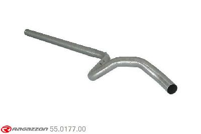 55.0177.00, Renault Megane III Coupe 2.0 16V TCE (132kW) dal 01/2008-, Stainless steel centre pipe group NCut of the original centre silencer towards the rear silencer. The installation on the original rear silencer requires a modification of the original coupling. pipe outer diameter 60mm outer outlet diameter 55mm