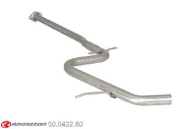 50.0422.80, Skoda Yeti 1.4TSI (90kW) 2011-, Stainless steel centre pipe group NCut of the original centre silencer towards the rear silencer. The installation on the original rear silencer requires a modification of the original coupling. pipe outer diameter 54mm outer outlet diameter 55mm