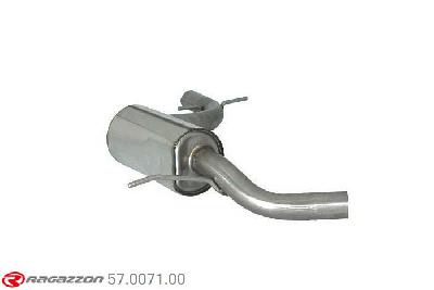 57.0071.00, VW Beetle 2011- 2.0TSI (147kW) 2011-, Stainless steel centre silencerCut of the original centre silencer. For the installation on the original rear silencer is necessary to order a coupling, which is indicated in the catalogue. outer input diameter 60mm pipe outer diameter 60mm outer outlet diameter 60mm