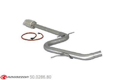 50.0286.80, VW Scirocco 1.4TSI (118kW) 2008-, Metallic catalyst 200cpsi + Stainless steel centre pipeCut of the original centre silencer towards the rear silencer. The installation on the original rear silencer requires a modification of the original coupling., To be instaled together with 55.0179.00 (90KW) / 55.0181.00 (118kW)