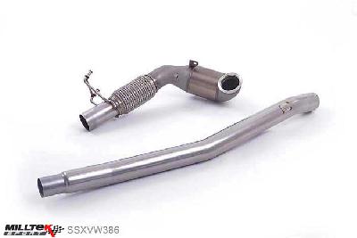 SSXVW386, Audi S/RS S3 2.0 TFSI quattro Saloon 8V 2013- Milltek, Cast Downpipe with Race Cat, 200 Cell Race Cat - For Fitment with the OE Exhaust system only and requires a Stage 2 ECU remap , 3 inch, 76,2mm