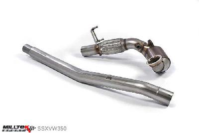 SSXVW350, Audi S/RS S3 2.0 TFSI quattro Saloon 8V 2013- Milltek, Large Bore Downpipe and Hi-Flow Sports Cat, EC-Approved. For fitment to the OE Exhaust System only and requires a Stage 2 ECU remap , 3 inch, 76,2mm