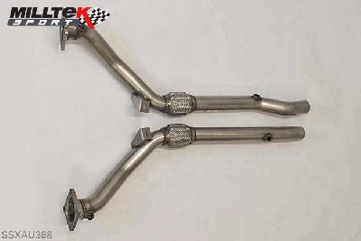 SSXAU368, Audi S/RS S4 2.7T quattro B5 1997-2001 Milltek, Cat Replacement Pipes, Must be fitted with the Milltek Sport 3-inch cat-back system (SSXAU013) only and requires a Stage 2 ECU remap , 2,37 inch, 60,32mm