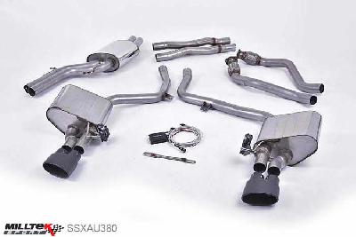 SSXAU380, Audi S/RS S5 Coupe and Cabriolet 3.0TFSI quattro S tronic B8 2009-2011 Milltek, Cat-back system, ValveSonic Electronic Valved System , 2,37 inch, 60,3mm