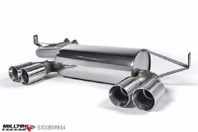 SSXBM934, BMW 3 Series E46 M3 CSL 2003-2007 Milltek, Rear Silencer(s), Can be fitted with the OEM (standard) centre section Quad 80mm Special, 2,37 inch, 60,32mm