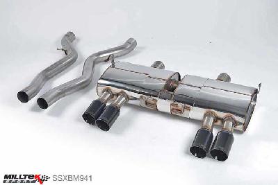 SSXBM941, BMW 3 Series E92 M3 4.0 V8 Coupe 2007-2013 Milltek, Cat-back system,  Quad 80mm Ceramic Black, 2,76 inch, 70mm
