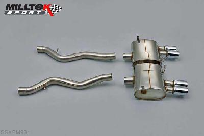 SSXBM931, BMW 3 Series E92 M3 4.0 V8 Coupe 2007-2013 Milltek, Cat-back system,  Quad 80mm Special, 2,76 inch, 70mm