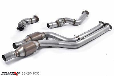 SSXBM1030, BMW 3 Series F80 M3 Saloon 2014- Milltek, Large Bore Downpipes and Hi-Flow Sports Cats, Fits with Milltek Sport cat back system only - Requires Lambda Extensions , 3 inch, 76,2mm