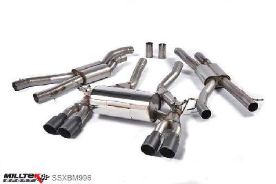 SSXBM996, BMW 4 Series F82 M4 Coupe 2014- Milltek, Cat-back system, Race system. Cerakote Black Tips Quad 90mm GT90 Cerakote Black, 2,76 inch, 70mm