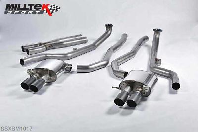 SSXBM1017, BMW 5 Series M5 Saloon M TwinPower Turbo V8 (F10) 2011- Milltek, Cat-back system, Cerakote Black Tips. Awaiting EC-Approval... Quad 90mm GT90 Cerakote Black, 3 inch, 76,2mm