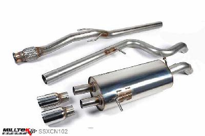 SSXCN102, Citroen DS3 1.6 THP 16V DSport 2010- Milltek, Cat-back system, Non-resonated (louder). Polished Tips Twin 80mm GT80 Polished, 2,5 inch, 63,5mm