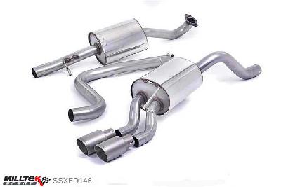 SSXFD146, Ford Fiesta 1.0T EcoBoost (100/125/140PS) 2013- Milltek, Cat-back system, Resonated (quieter). Titanium Tips. Requires Fiesta Zetec S rear valance (part number 1833264) available from your local Ford dealer Twin 80mm GT80 Titanium, 2,37 inch, 60,3mm
