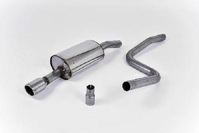 SSXFD013, Ford Fiesta Mk6 Zetec-S 1.6 16v 2004-2008 Milltek, Cat-back system, to fit ST150 rear valance insert Single 90mm Jet, 2,36 inch, 60mm
