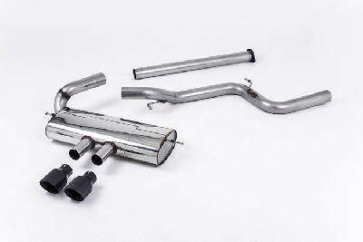 SSXFD118, Ford Focus Mk3 ST 2.0-litre EcoBoost 5-Door Hatchback 2012- Milltek, Cat-back system, Resonated (quieter). Titanium Tips Dual 100mm GT100 Titanium, 3 inch, 76,2mm