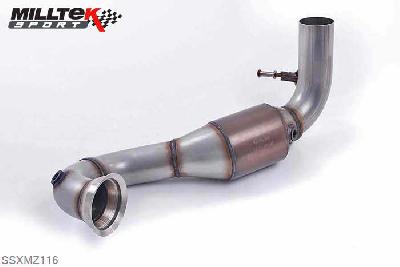 SSXMZ116, Mercedes AMG A-Class A45 AMG 2.0 Turbo 2012- Milltek, Large Bore Downpipe and Hi-Flow Sports Cat, For fitment with the Milltek Sport Cat Back System Only , 3 inch, 76,2mm