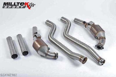 SSXMZ102, Mercedes AMG C-Class Coupe 63 AMG 2007-2011 Milltek, Primary Hi-Flow Cats and Secondary Cat Bypass, Fits with original exhaust , 2,75 inch, 69,85mm