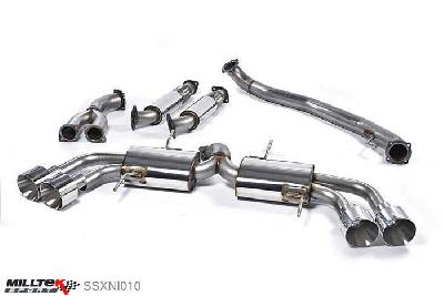 SSXNI010, Nissan GT-R R35 2009-2013 Milltek, Primary Cat-back system, 90mm Race System Quad 127mm GT127, 3,54 inch, 90mm