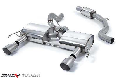 SSXVX2236, Opel Corsa VXR / OPC (Corsa E) 2014- Milltek, Secondary Cat-back system, Resonated (quieter). 100mm Titanium Tips - EC Approval Coming Soon Dual 100mm GT100 Titanium, 2,76 inch, 70mm