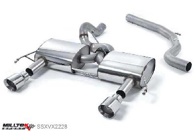 SSXVX2228, Opel Corsa VXR / OPC (Corsa E) 2014- Milltek, Secondary Cat-back system, Non-resonated (louder). 100mm Polished Tips Dual GT100 Polished, 2,76 inch, 70mm