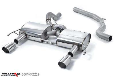 SSXVX2229, Opel Corsa VXR / OPC (Corsa E) 2014- Milltek, Secondary Cat-back system, Non-resonated (louder). 'OEM-look' 90mm Polished Tips Twin 90mm GT90 Polished, 2,76 inch, 70mm